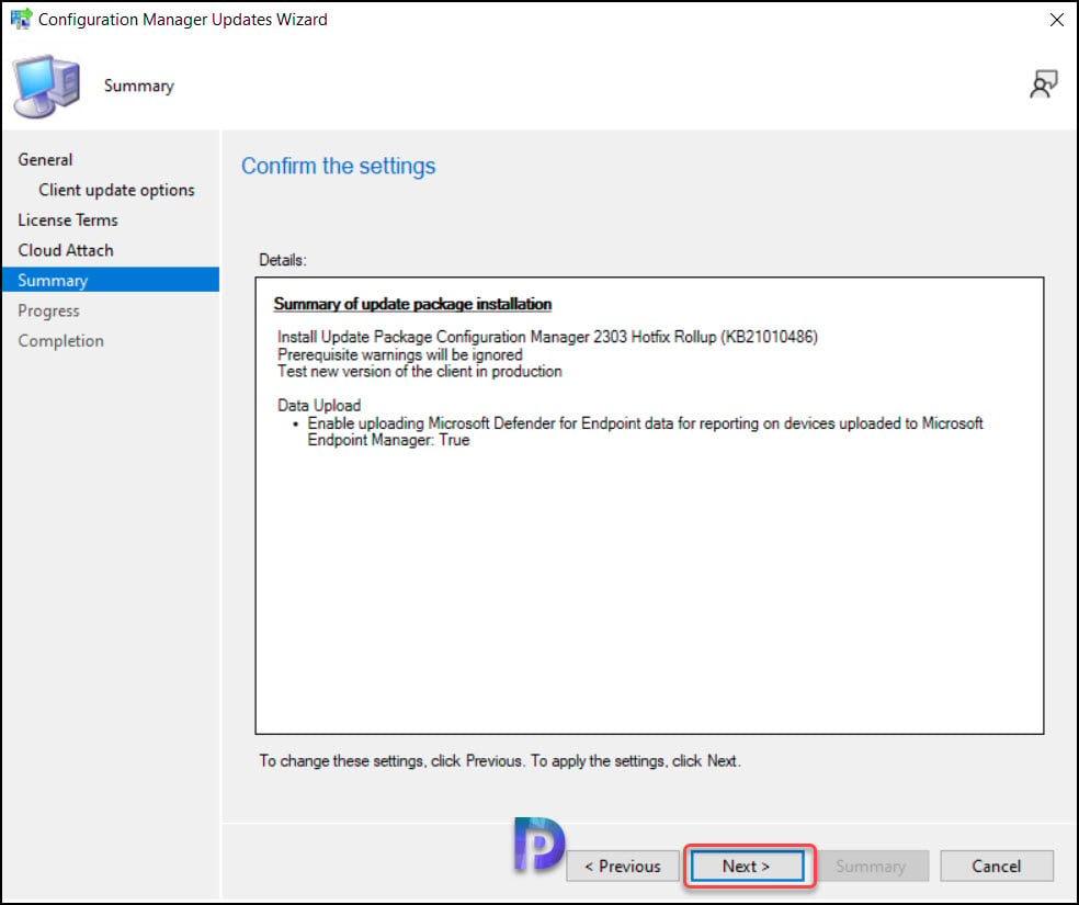 Install Hotfix Rollup KB21010486 for SCCM 2303