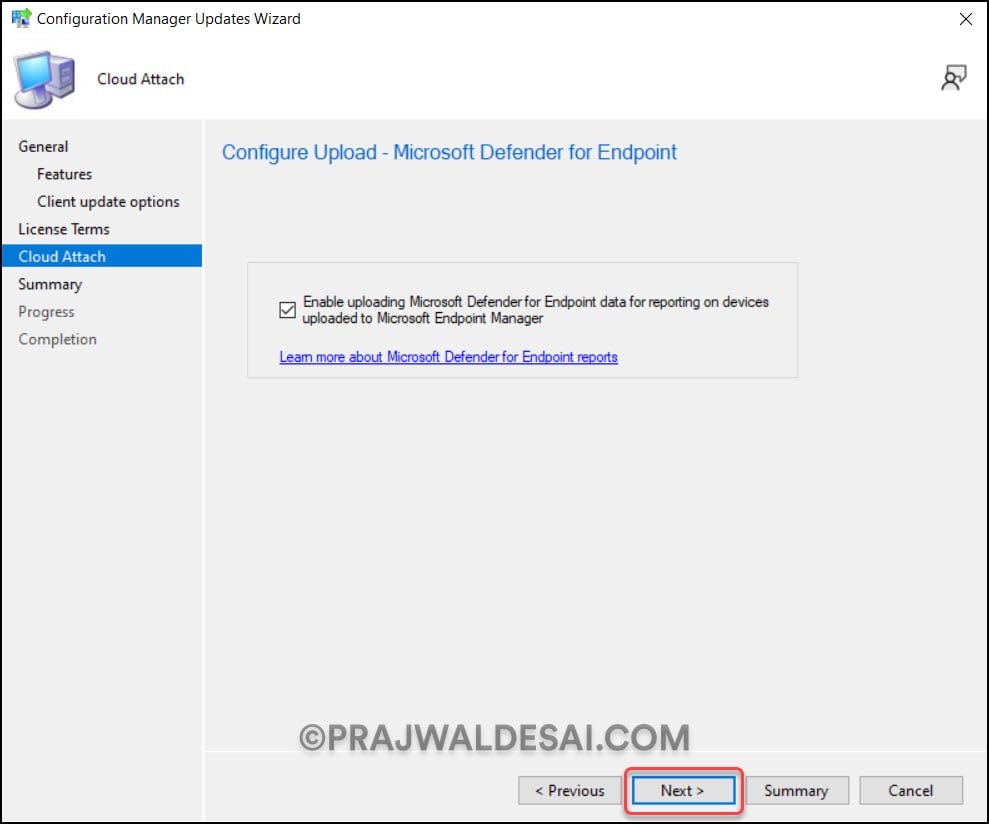 SCCM 2309 Upgrade Cloud Attach options