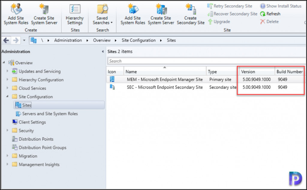 SCCM Secondary Site Server Upgrade Process