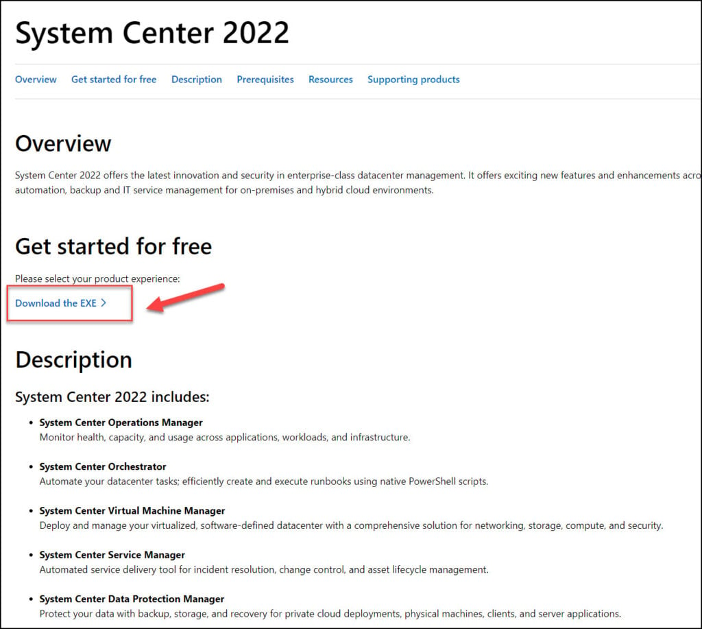 Download System Center Operations Manager 2022