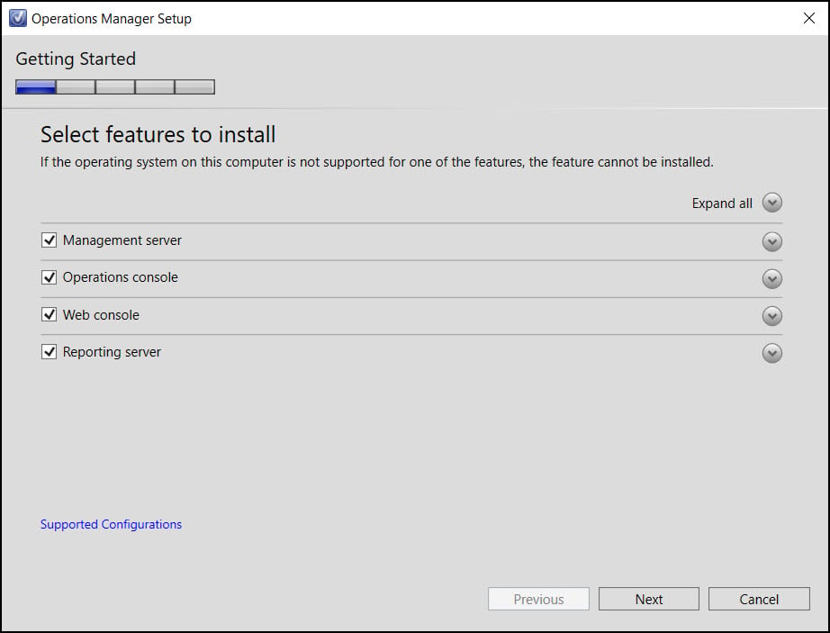 Select SCOM 2022 Features to Install