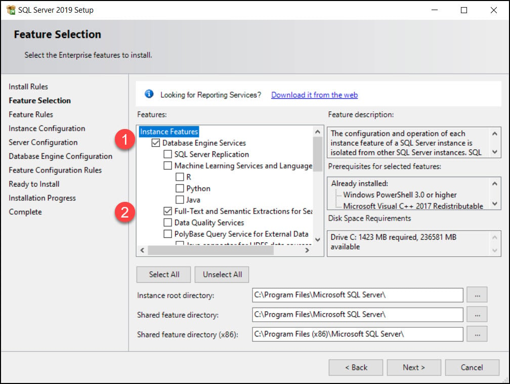 Installing SQL Server for SCOM 2022