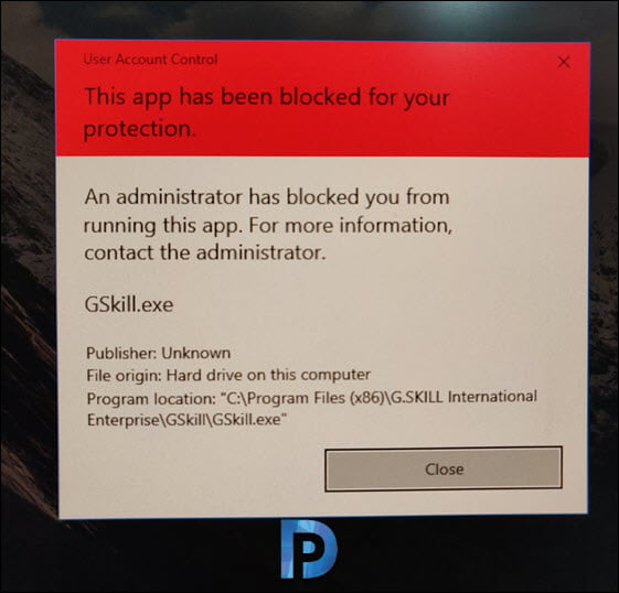 This app has been blocked for your protection