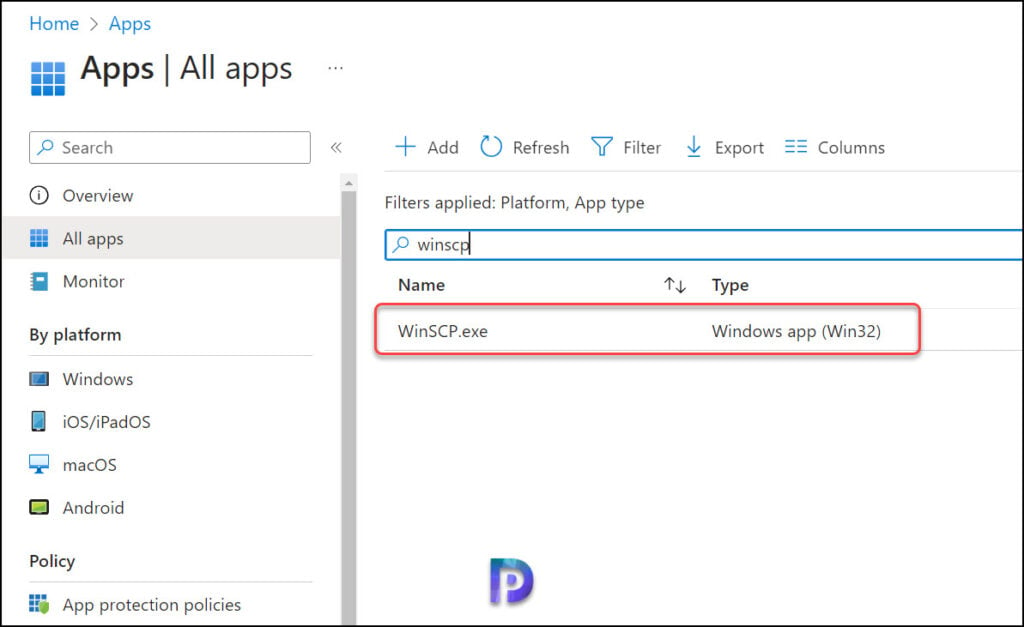 Uninstall Apps in Company Portal for Windows Devices