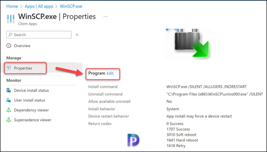 Uninstall Apps in Company Portal for Windows Devices