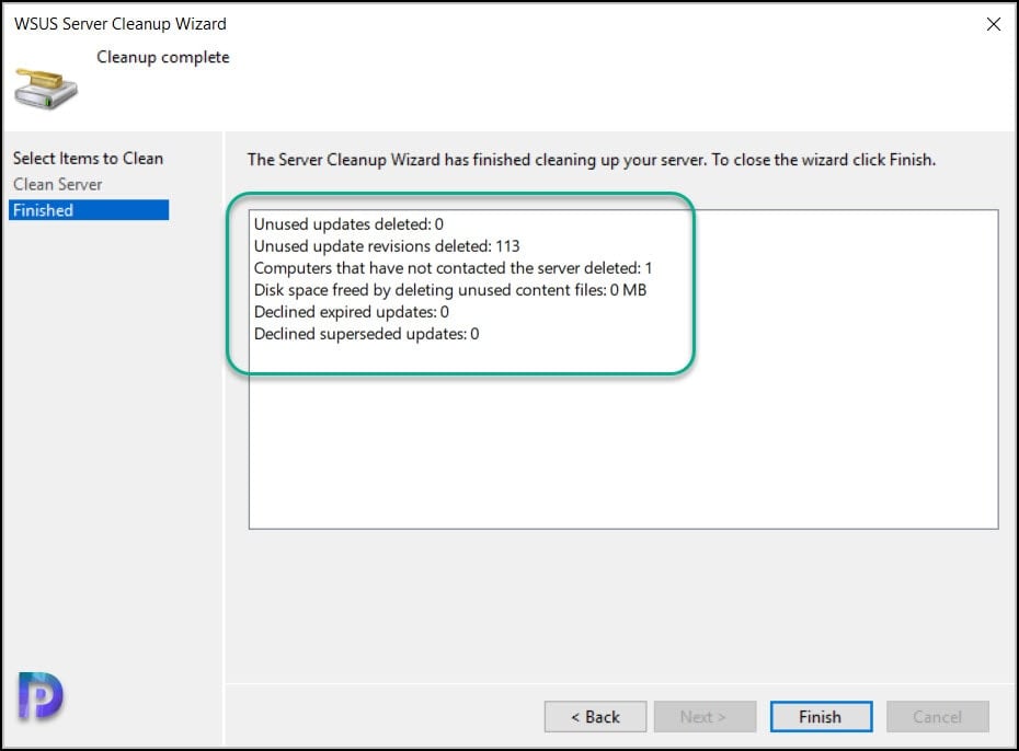 Using WSUS Server Cleanup Wizard to Clean Updates