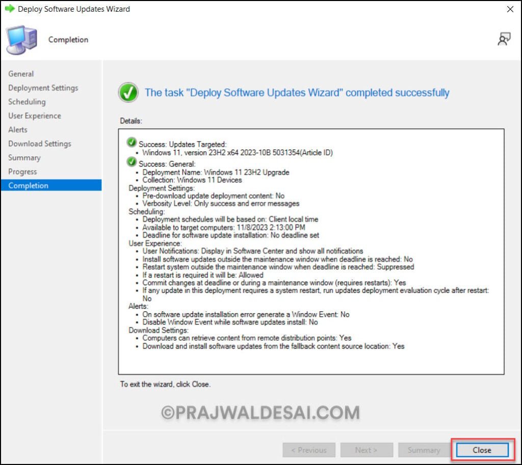 Windows 11 23H2 Upgrade using SCCM