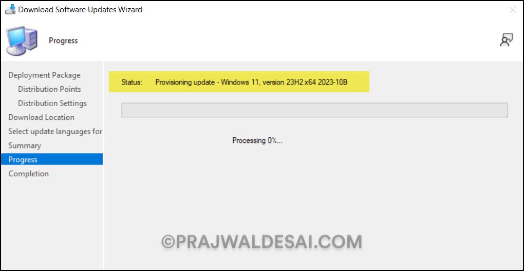 Windows 11 23H2 Enablement Package update downloading