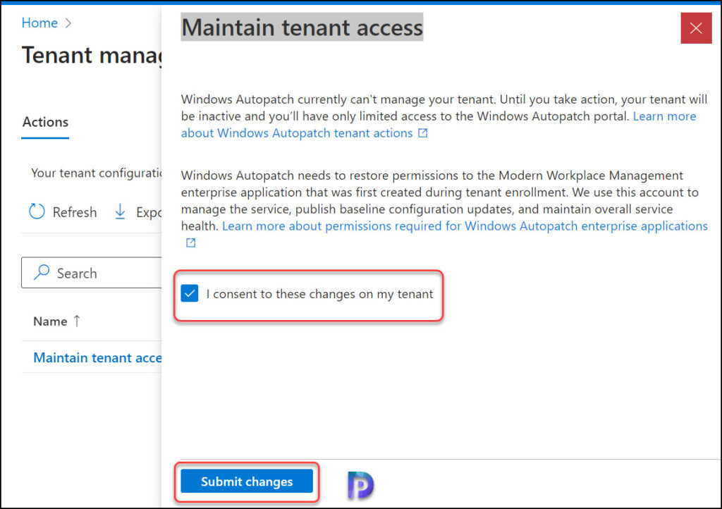 Allow Windows Autopatch to Maintain Tenant Access
