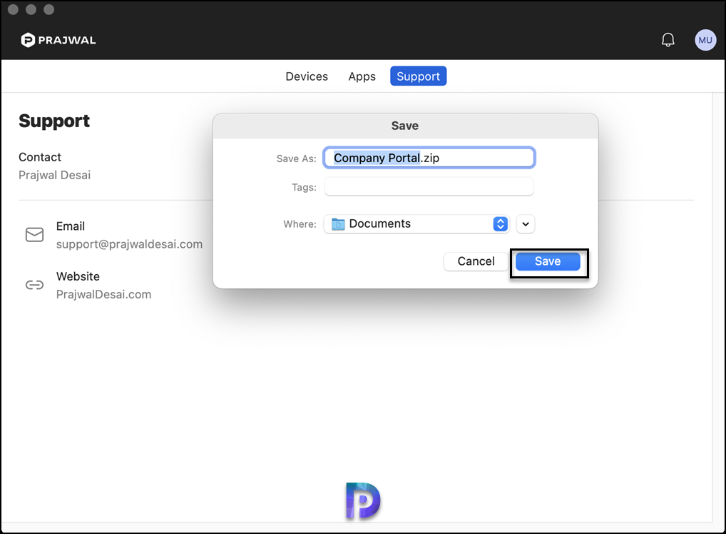 Save Diagnostic Report Locally on macOS Device