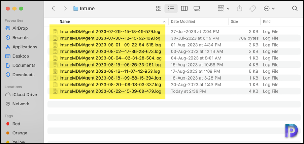 Collect Intune MDM Agent logs from macOS Devices