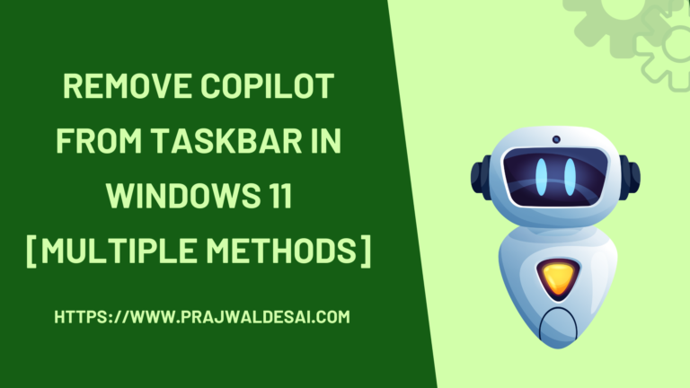 Turn off Copilot in Windows 11 using Settings and Registry