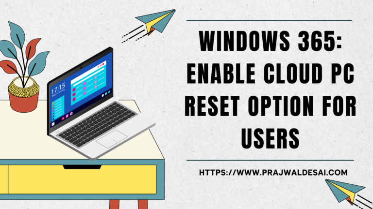 Windows 365: Enable Cloud PC Reset Option for Users