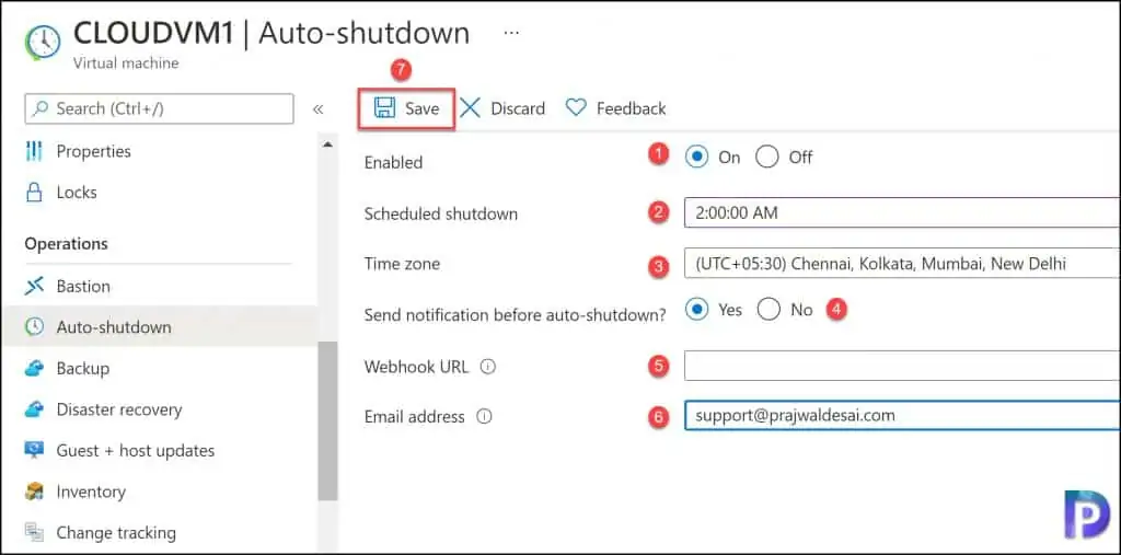 Auto Shutdown Azure Virtual Machines