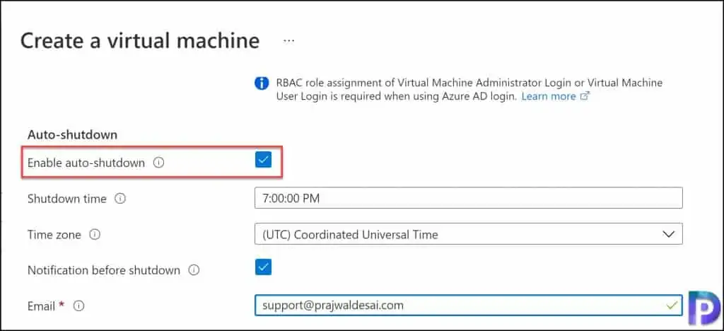 Enable Auto-Shutdown for New Virtual Machines in Azure