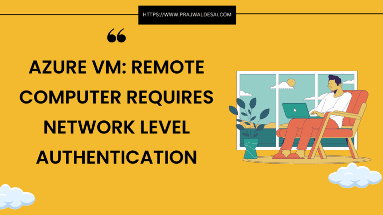 Azure VM: Remote Computer Requires Network Level Authentication