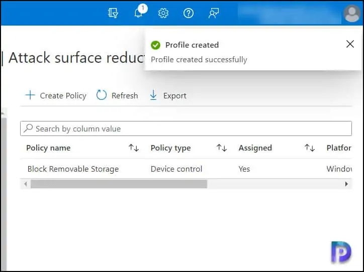 Block USB device access using Intune