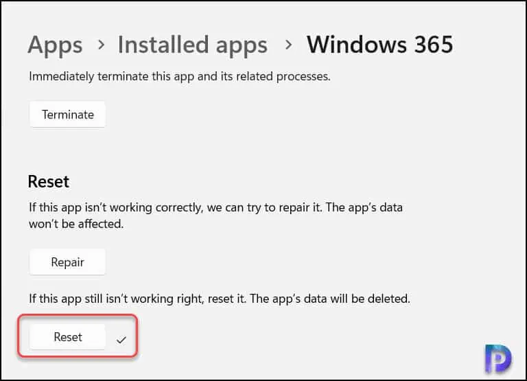 Windows 365 App is Corrupted | Reset App Data