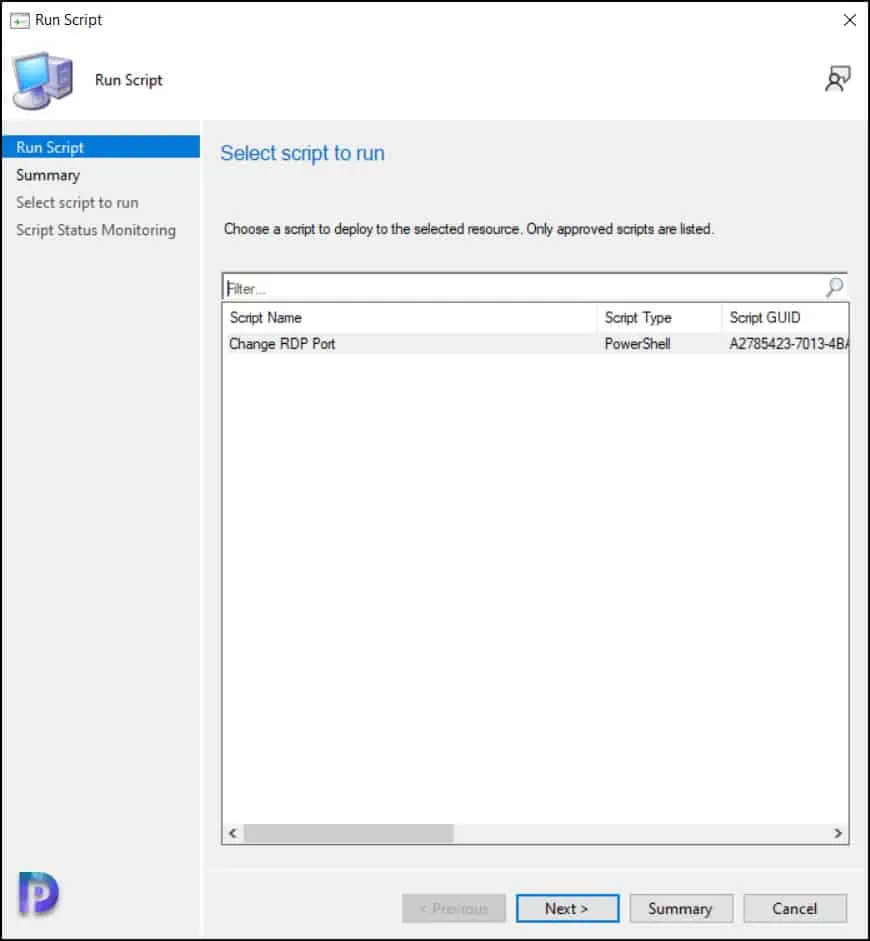 Change RDP Port Using SCCM