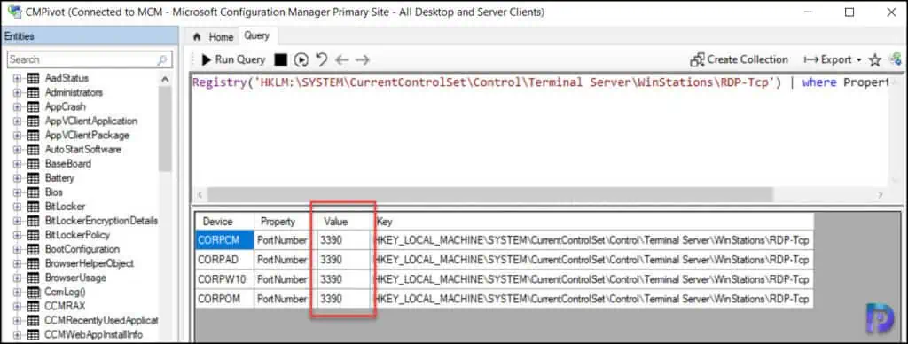 Change RDP Port Using SCCM