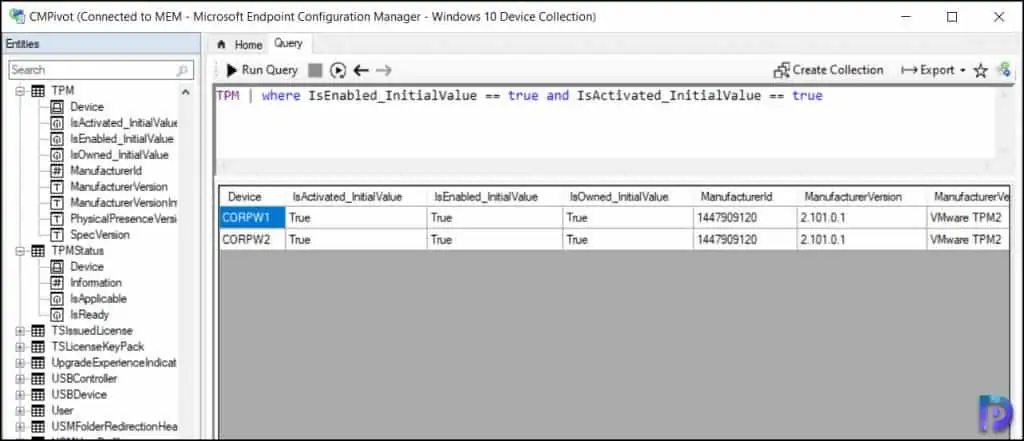 CMPivot Query to Find TPM Status and Details