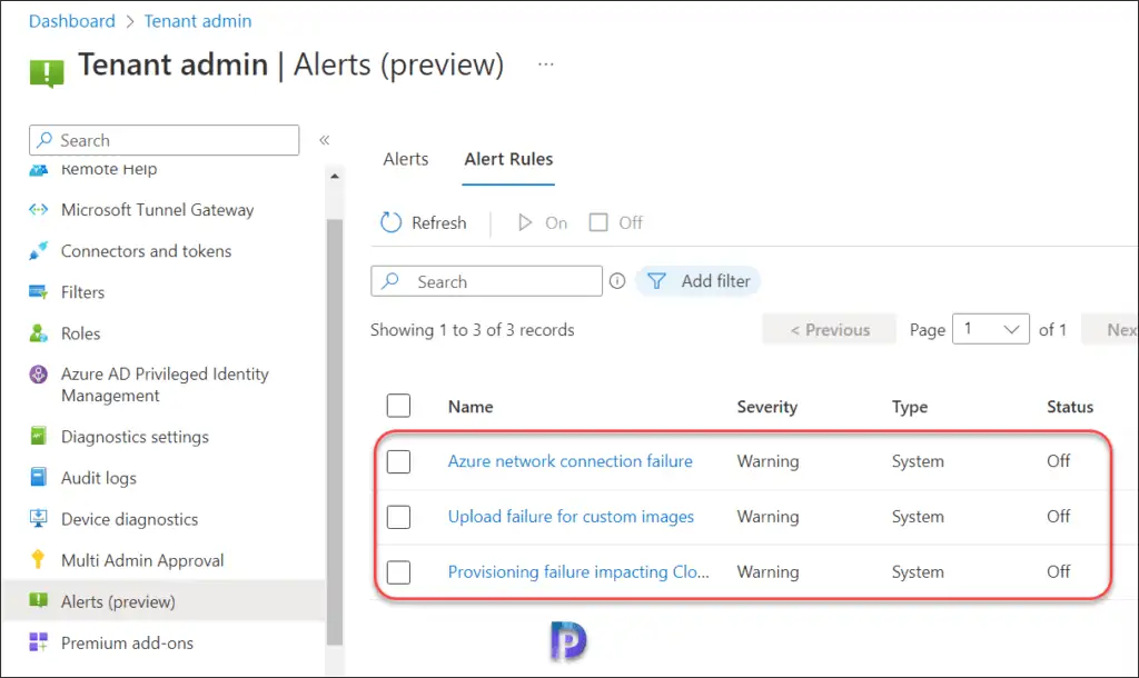 Configure Alerts for Windows 365 Cloud PCs in Intune