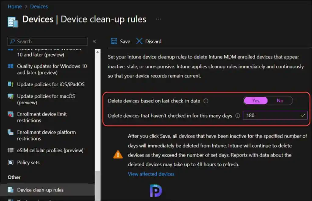 Delete devices based on last check-in date | Intune Device Cleanup Rules