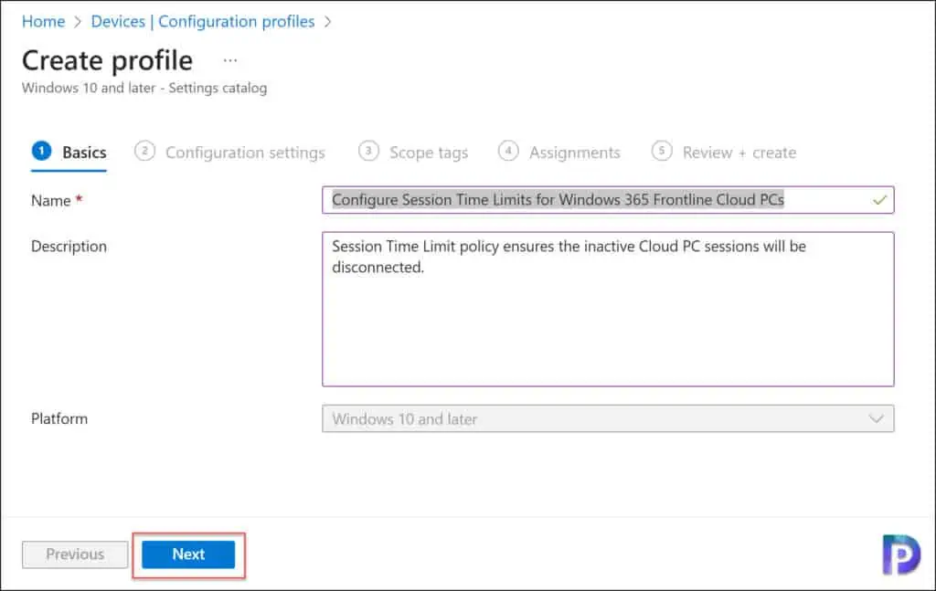 Configure Idle Session Time Limits for Cloud PC