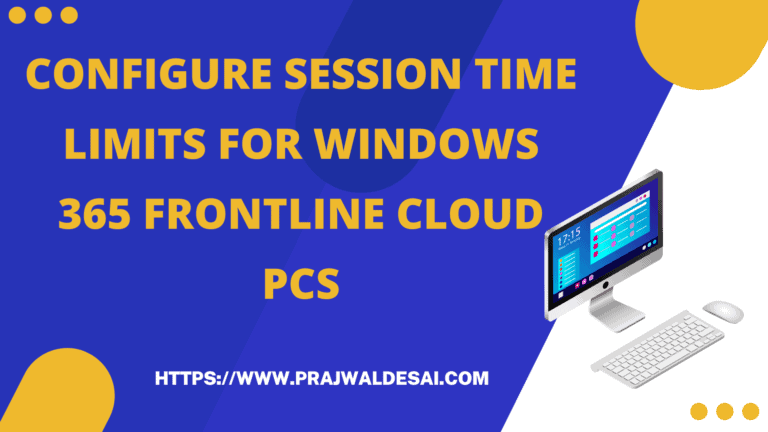 Configure Idle Session Time Limits for Windows 365 Cloud PC