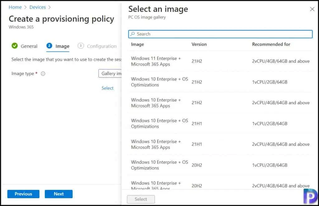 Cloud PC Device Images in Windows 365