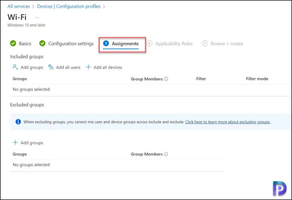 Assign Wi-Fi Profile to devices and users