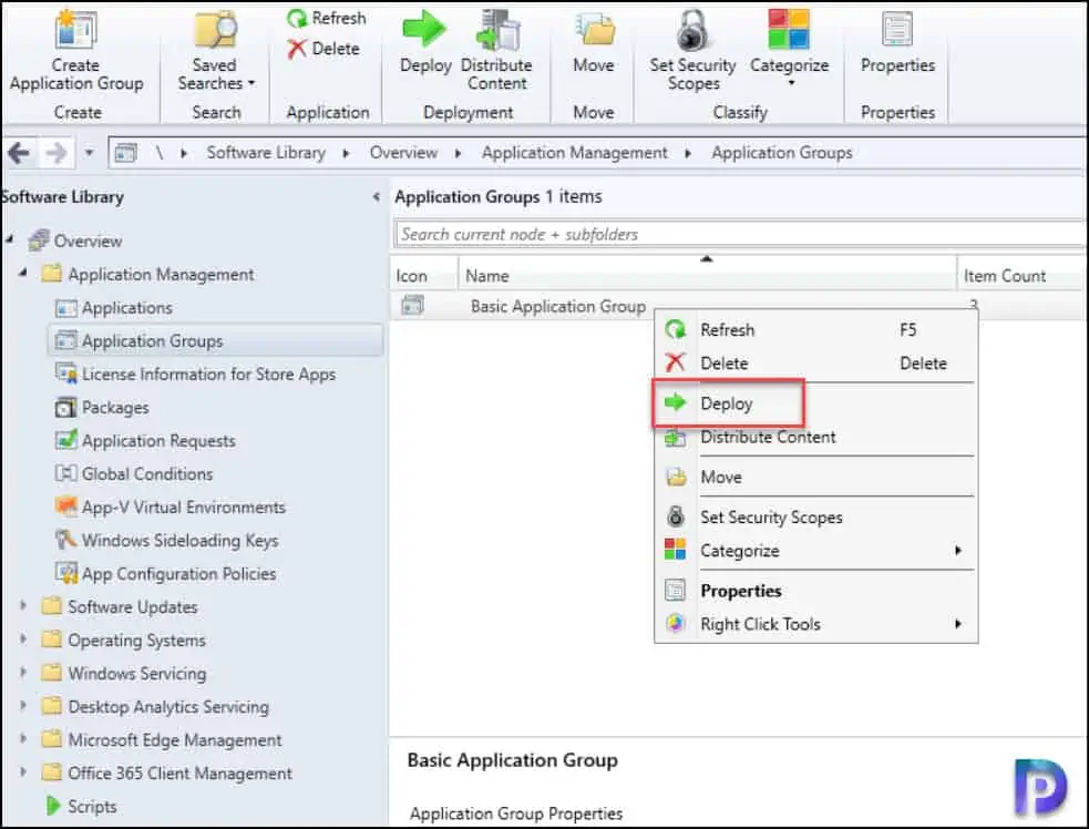 Deploy SCCM Application Groups