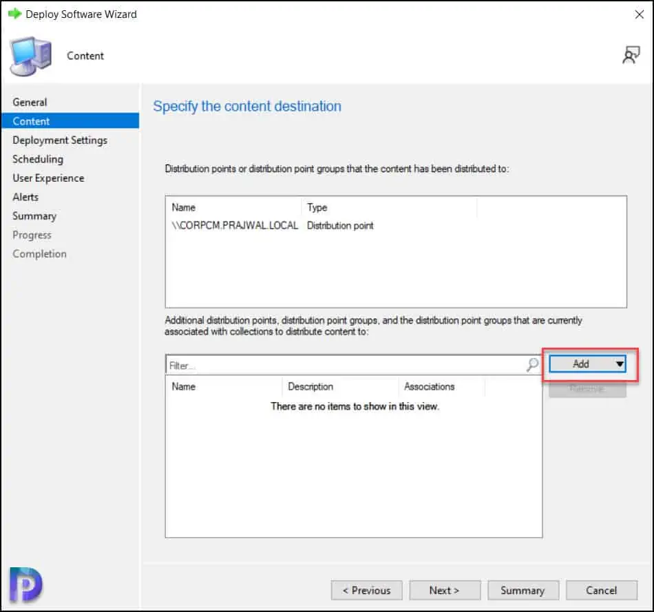 Add Distribution Points