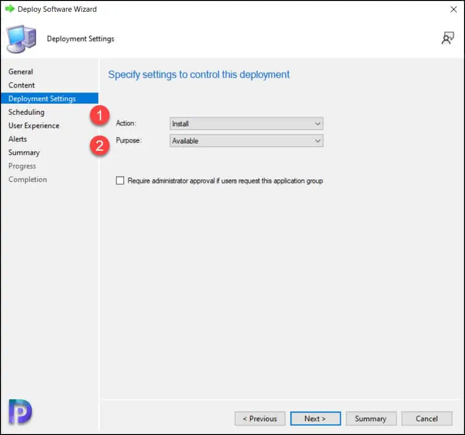 ConfigMgr Application Groups Deployment Settings