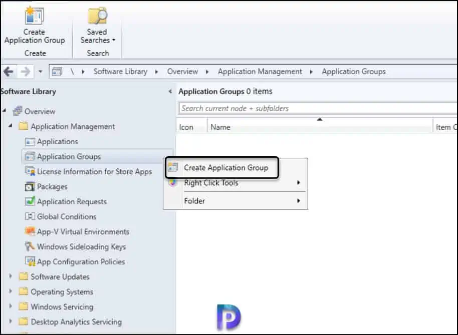 Create Application Groups in SCCM