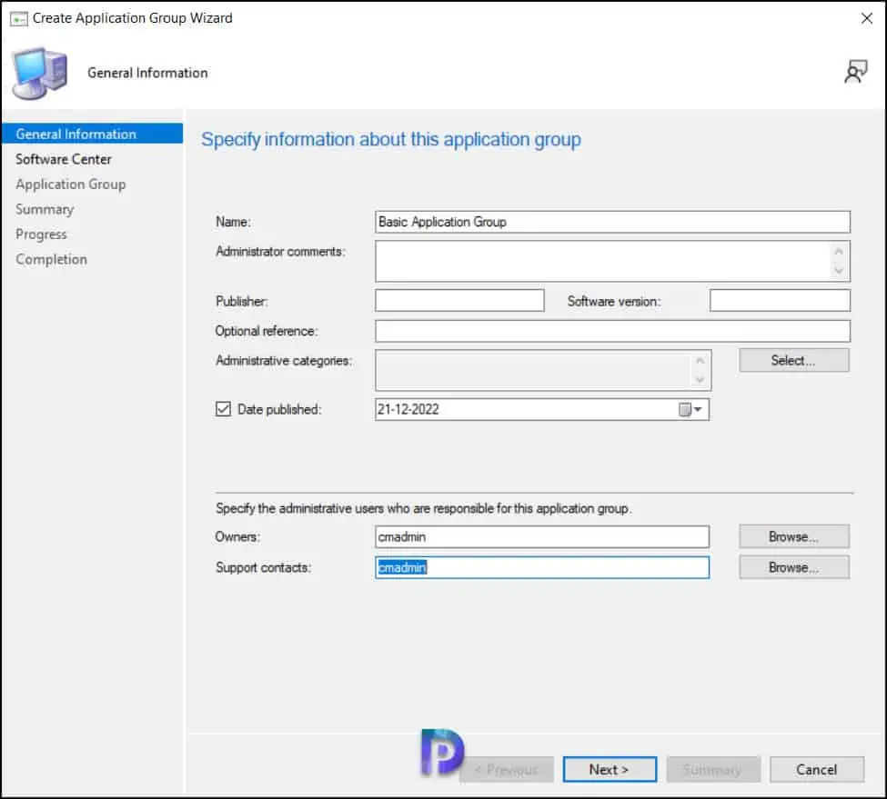 Create Application Groups in SCCM