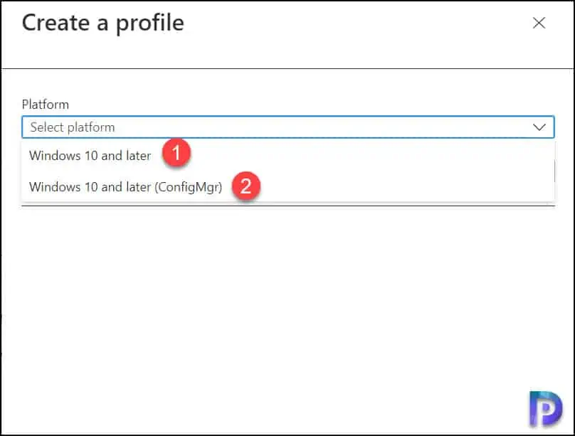 Attack Surface Reduction Rules in Intune - Select Platform