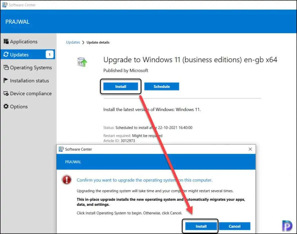 Windows 11 Upgrade using SCCM Servicing Plan