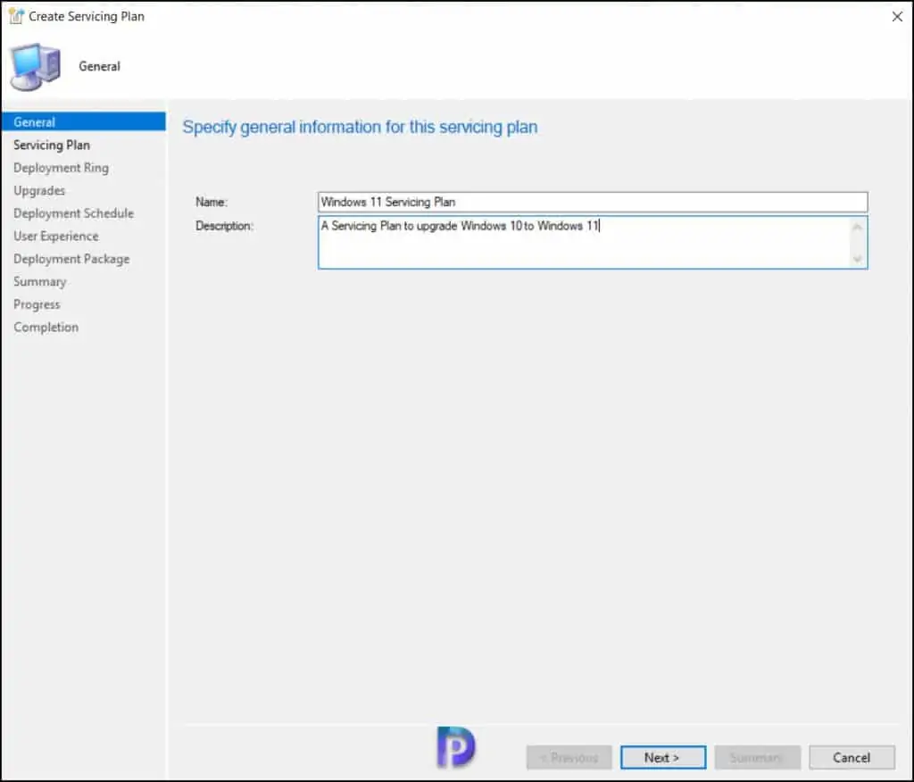 Create SCCM Windows 11 Servicing Plan