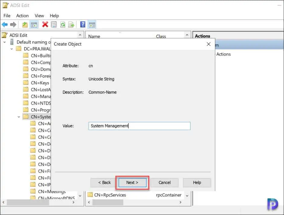 Create System Management Container for SCCM