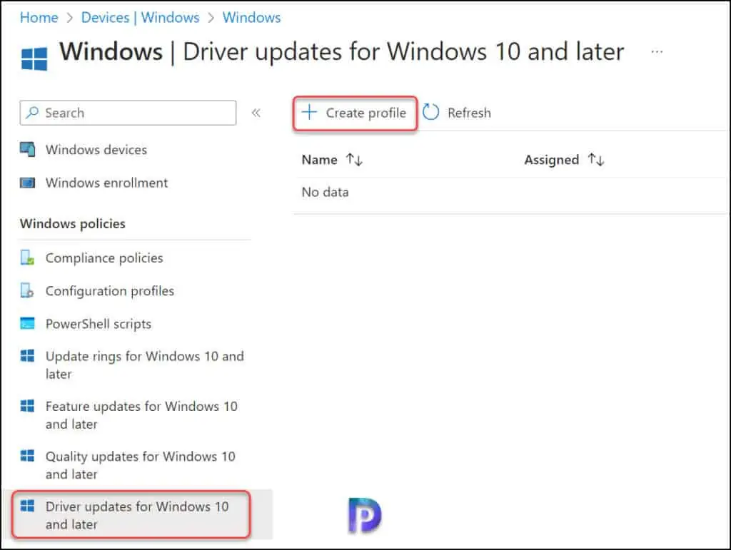 Create Windows Driver Update Policies in Intune