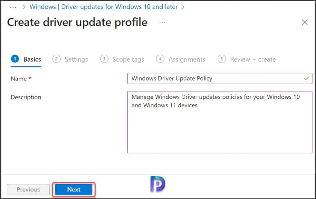 Create Windows Driver Update Policies in Intune