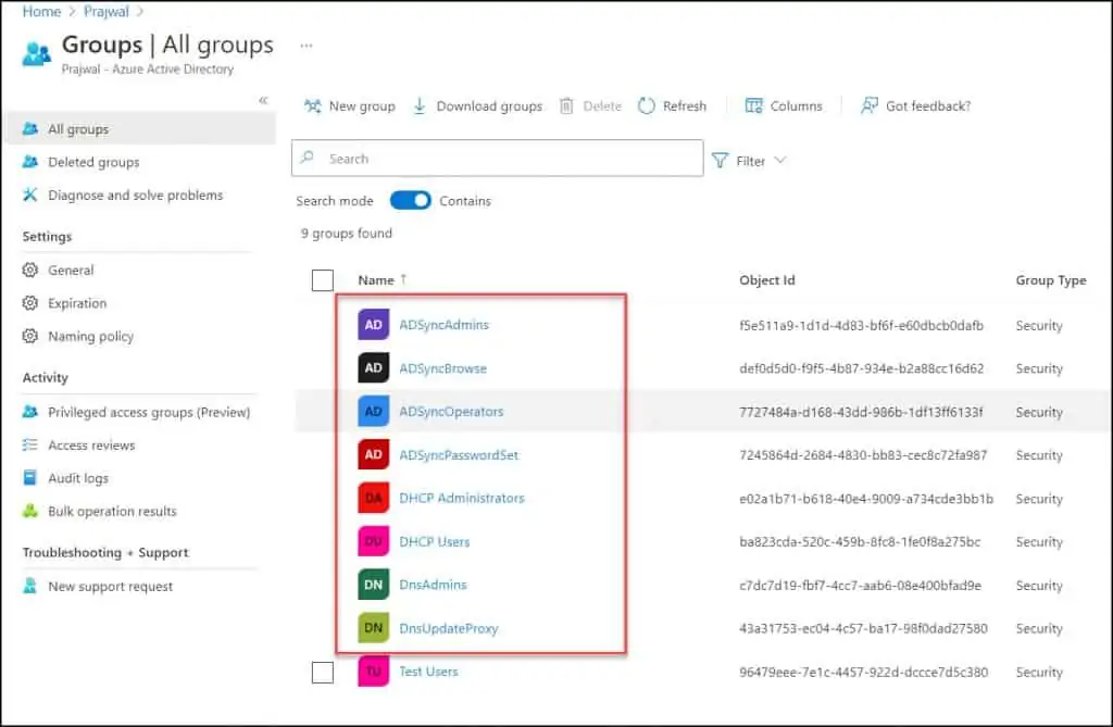 Orphaned Groups in Azure AD