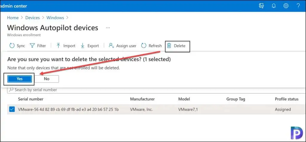 Delete Windows Autopilot Device From Intune