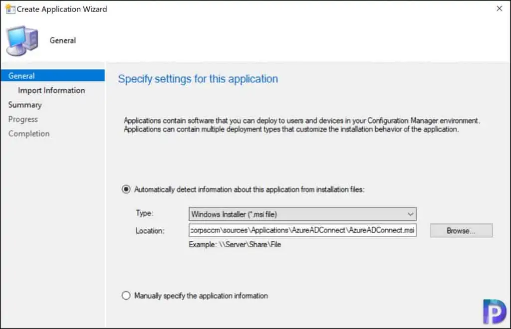 Create Azure AD Connect Application in SCCM