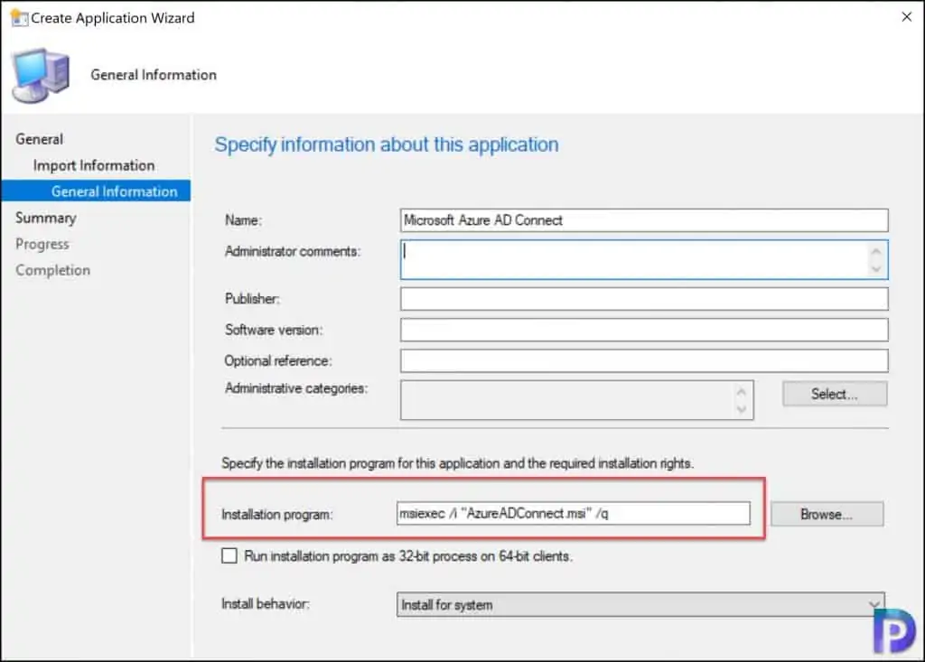 Create Azure AD Connect Application in SCCM