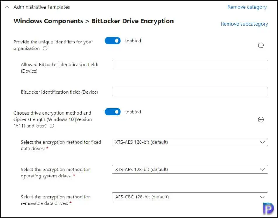 Bitlocker Drive Encryption Settings | Deploy Bitlocker using Intune Settings Catalog