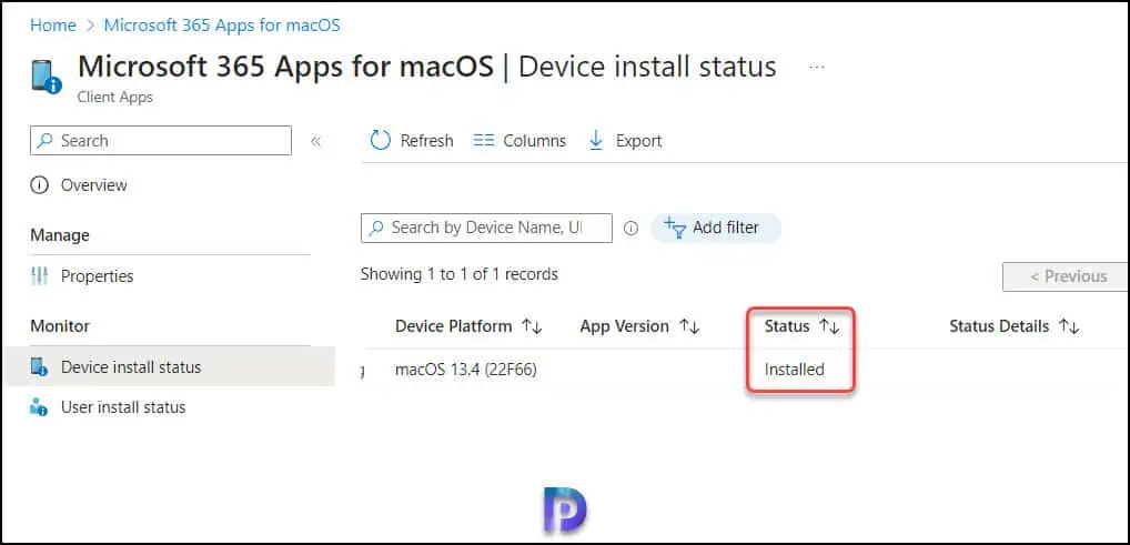 Monitor Microsoft M365 Apps Deployment for MacOS