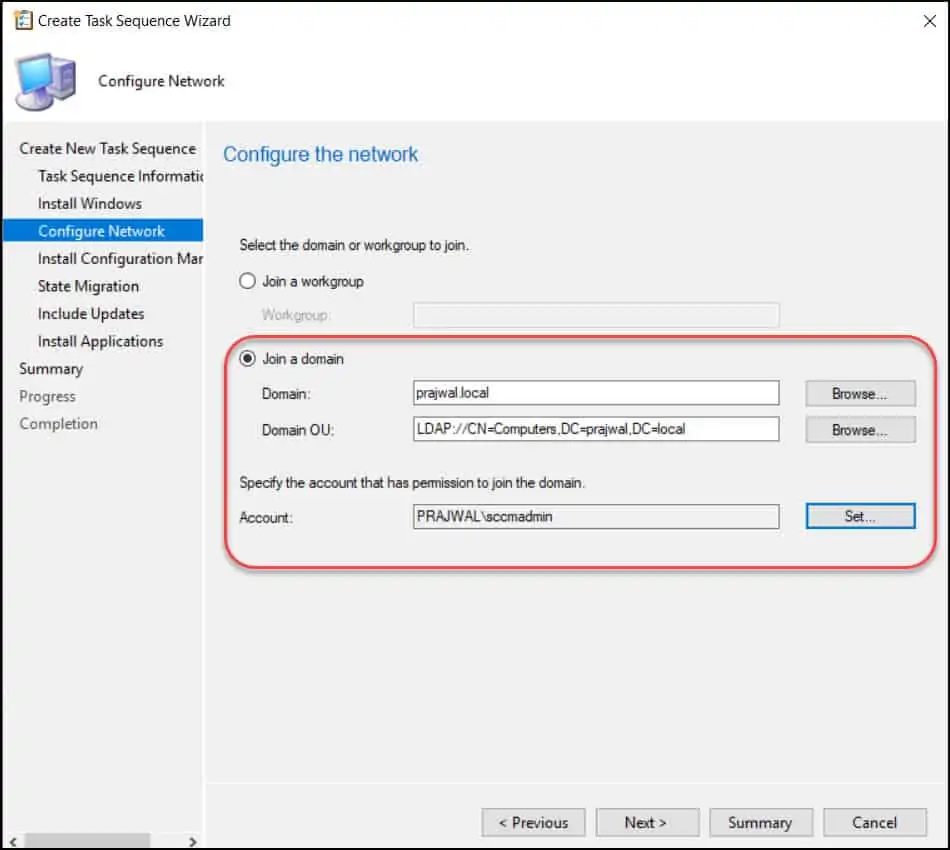 Create Task Sequence - Deploy Windows 10 21H2 using SCCM 