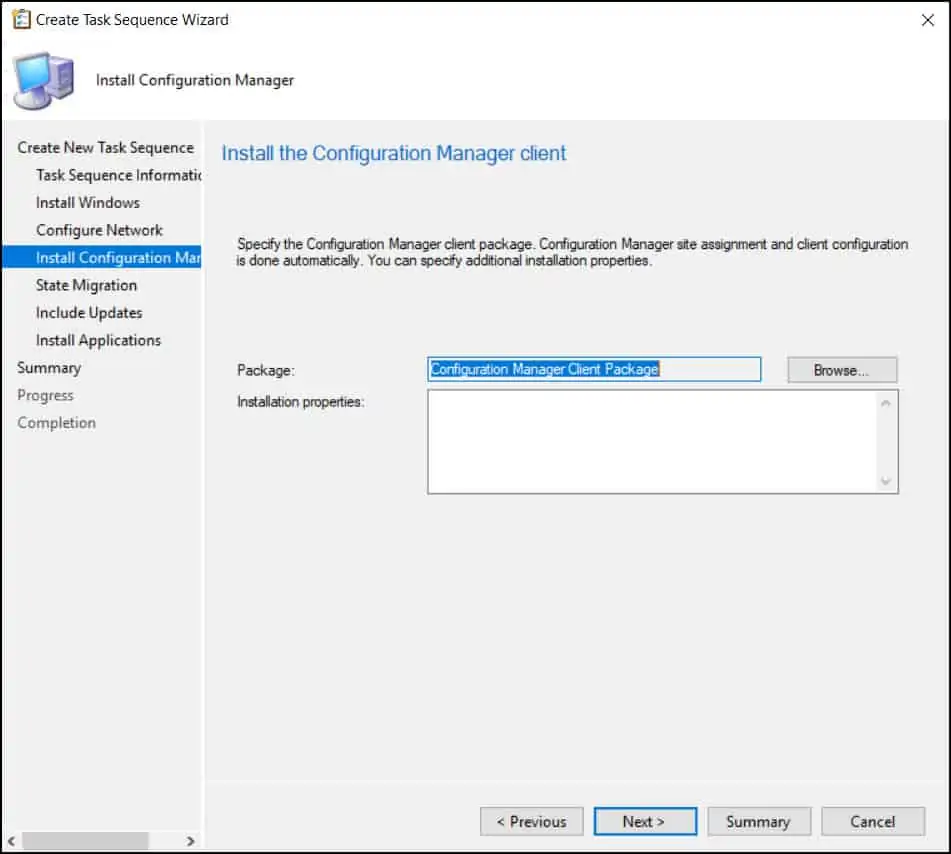 Create Task Sequence - Deploy Windows 10 21H2 using SCCM 